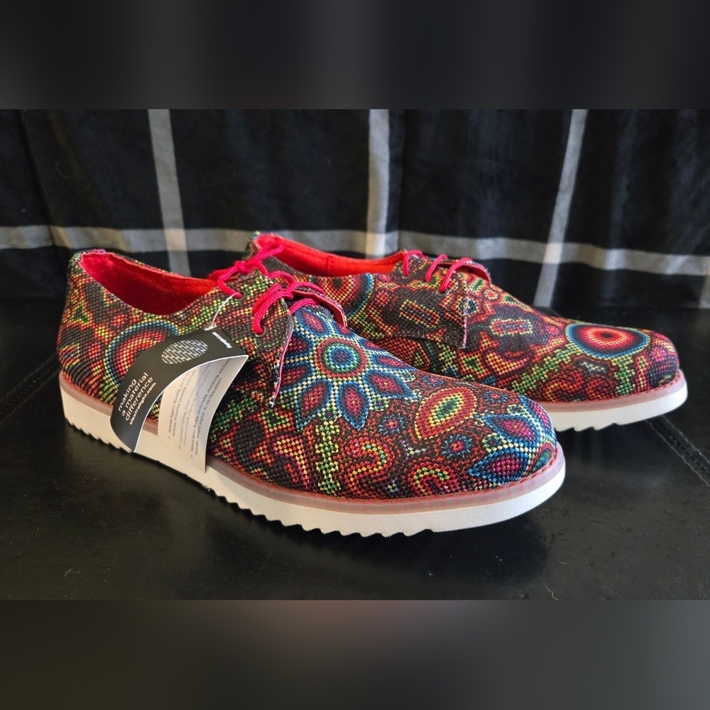 Zull multicolor Stitched Mexico lace up Sneakers Shoes - Picture 2 of 10